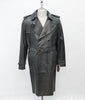 4749 Men's Double-Breasted Leather Trench Coat