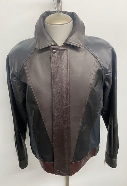 4658 Clearance - Men's Leather Bomber Jacket - Size 42