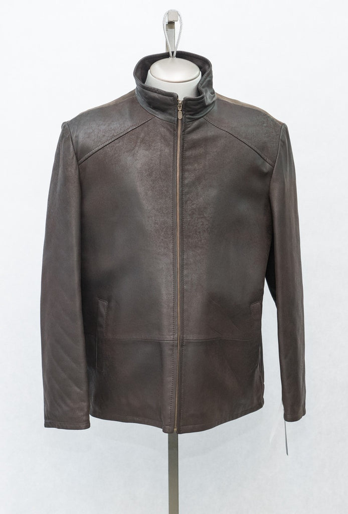 4833 Clearance - Men's Leather & Sheepskin Jacket - Size 44