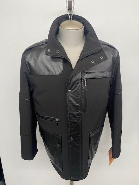 4874 Clearance - Men's Softshell & Leather Jacket - Size 44