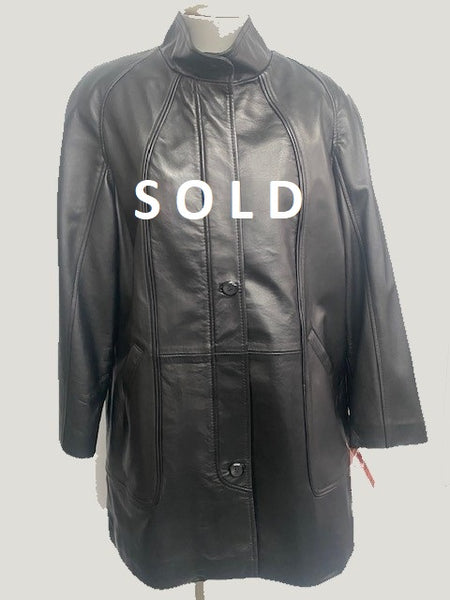 6039 Clearance - Ladies Parka - Black Lamb - Size 18