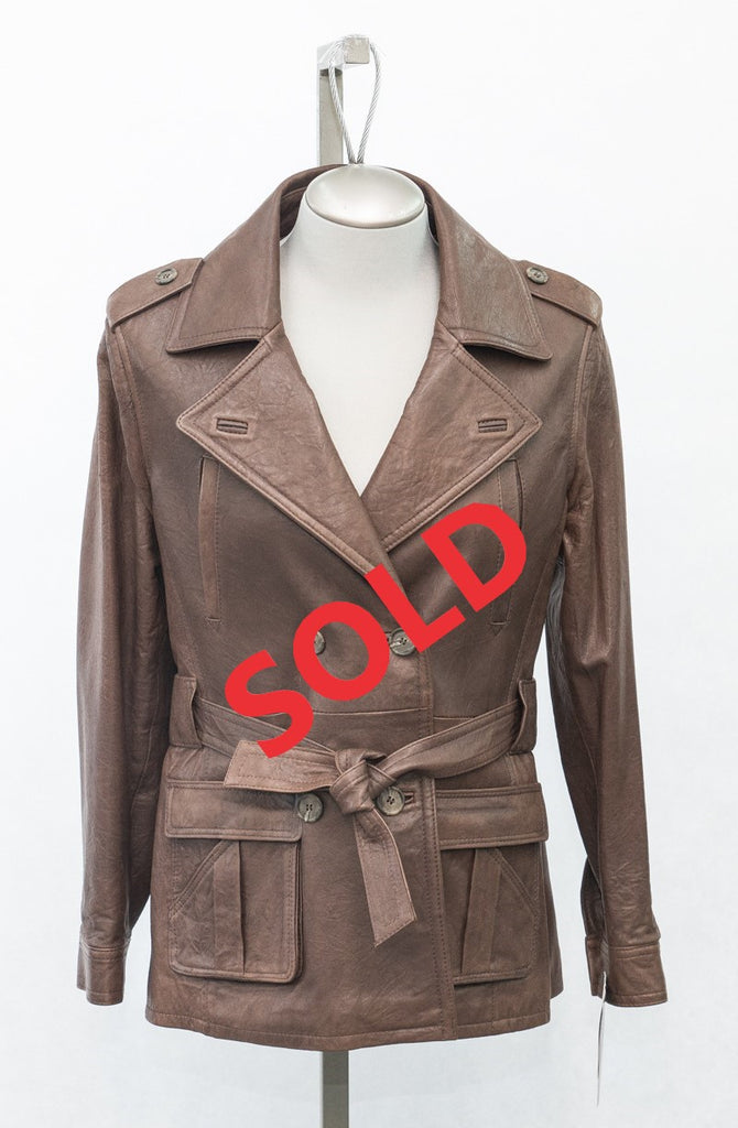 6054 Clearance -  Ladies' Jacket - Brown Marbre Lamb - Size 10