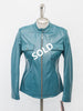 6072 Clearance - Ladies' Bomber Jacket - Teal Lambskin - Size 8