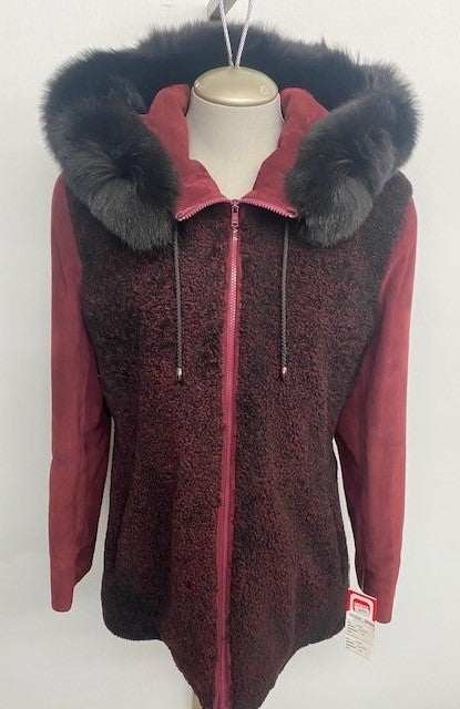 6078 Clearance - Ladies' Sheepskin & Leather Jacket - Size 10