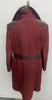 6092 Clearance - Ladies' Plum Glazed Sheepskin with Sateen Lambskin Trims - Size 14