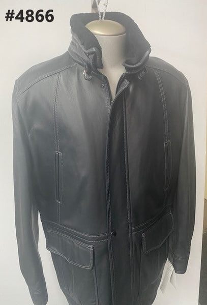 4866 Clearance - Men's 3/4 Length Jacket - Size 42 - Charcoal Lamb