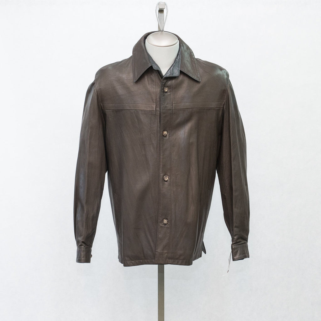 4752 Mens Leather Overshirt