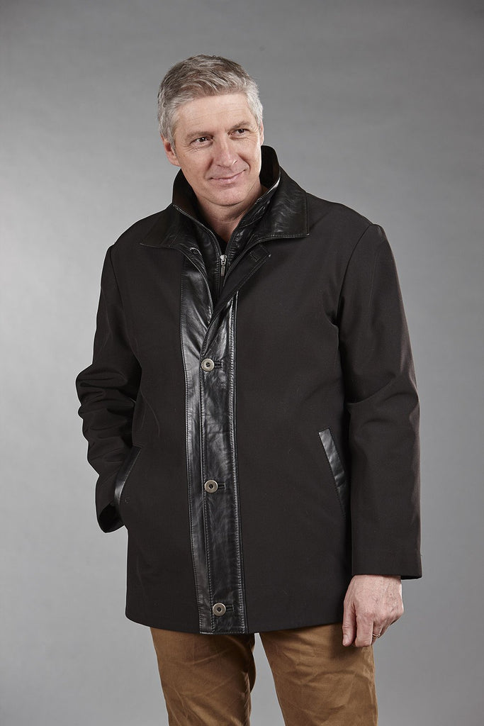 4760 Clearance -  Black ClimaFlo Softshell with Black Lambskin Trims - Size 44