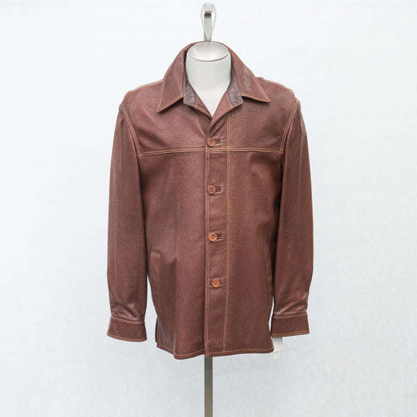 4762  Mens Leather Overshirt