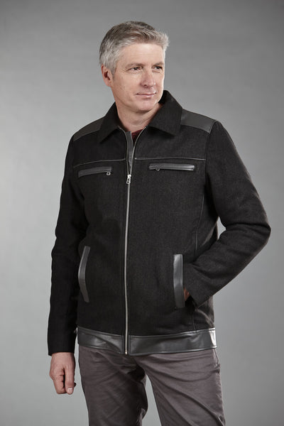 4869 Black ClimaFlo Softshell with Black Lambskin Trims