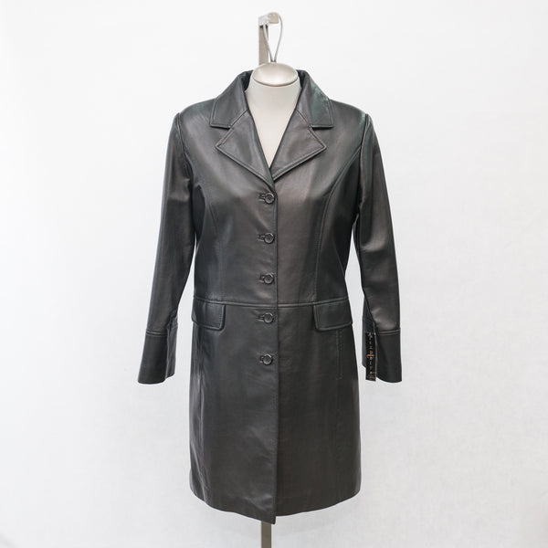 5896 Clearance -  Ladies' Coat in Black Lamb - Size 14