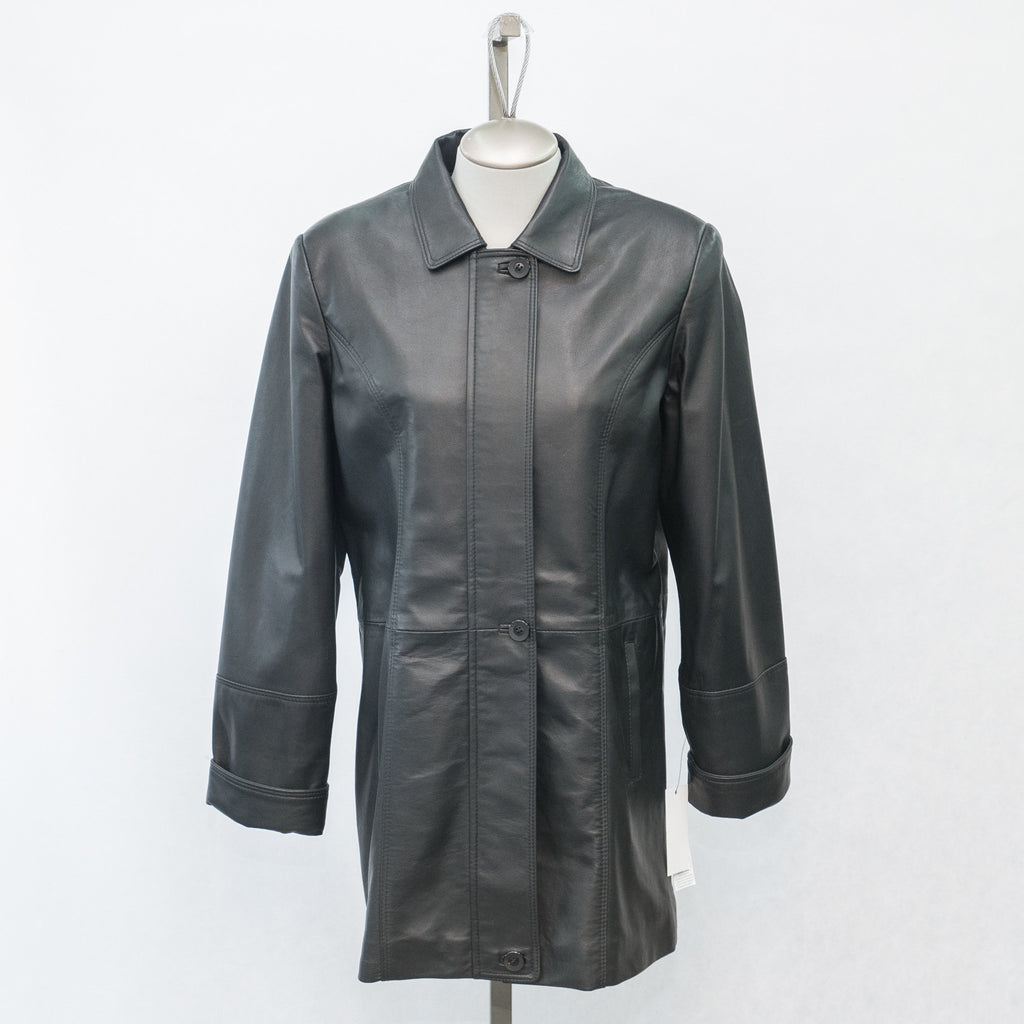 6060 Clearance - Ladies Car Coat - Black Lamb -  Size 14