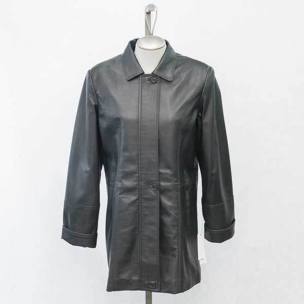 6060 Clearance - Ladies Car Coat - Black Lamb -  Size 14
